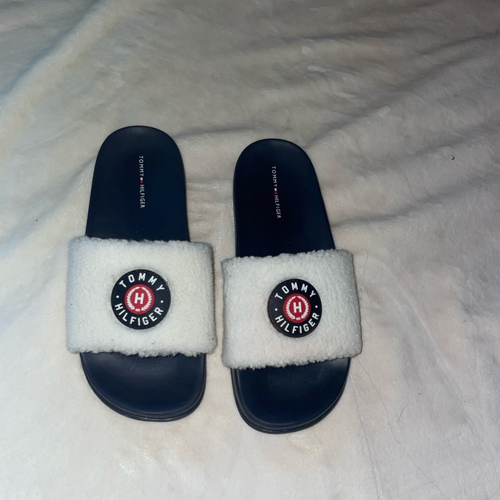 Tommy Hilfiger Fuzzy Slides - image 1
